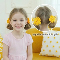 40Piece 3 Inch Grosgrain Ribbon Pinwheel Hair Bows Alligator Clips for Girls