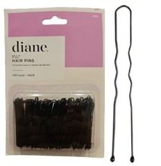 Diane 1 3/4” 44 mm U-shaped Hair Pins Black Hair Bob Pins 100 count D465