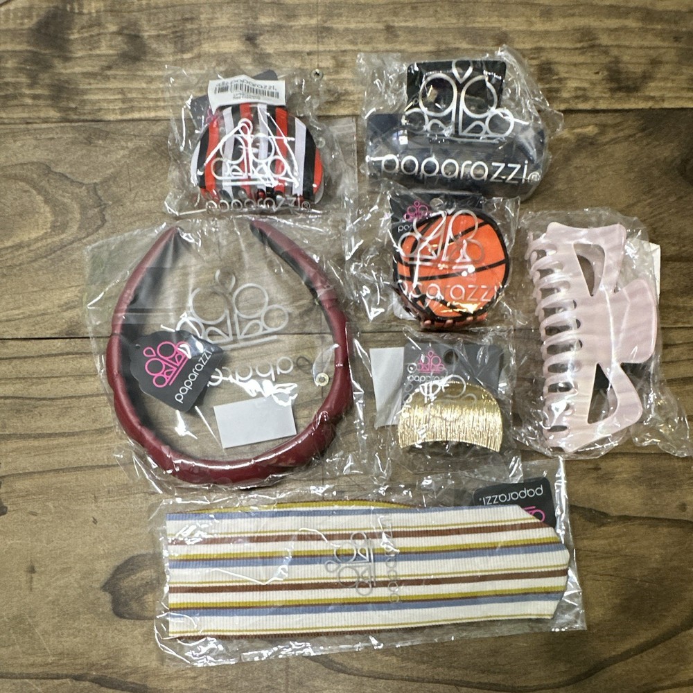 Paparazzi Women’s Hair Accessory Lot Headband Clips Multicolor 7 pieces