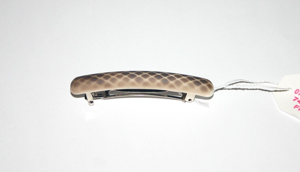 Hair Clip Thin Barrette Women Animal Print Leopard Spot Plain New Made in France
