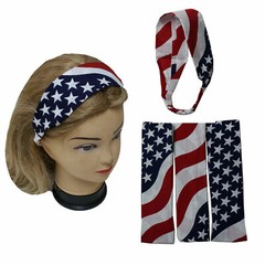 4 PCS USA Flag Hairband American Flag Headband Star Stripes