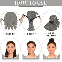 6 Pieces Iron Wire Embedded Hair Ties Dreadlocks Hair Ties for Women & Men Spira