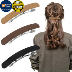 ATODEN Women’s Flat Hair Barrettes – 3Pcs Matte French Khaki Brown Black