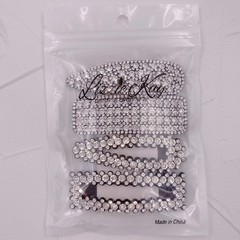 4PCS Large XL Diamante Rhinestone Crystal Snap 1 Count (Pack of 4),