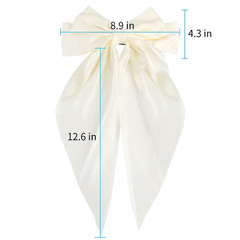 ATODEN Silky Satin Hair Bows 2Pcs Big Hair Bows for Women Hair Ribbons Oversized