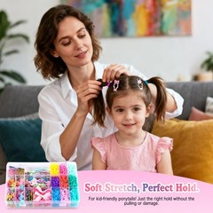 115 Pcs Hair Clips for Girls,900 Pcs Colorful Hair Bands,No-Slip Hair Kit wit…