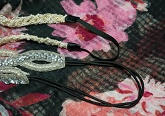2 Elastic Faux Pearl Beaded And Gemstone Braided Head Bands