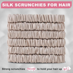 6Pcs Silk Hair Ties Small 22 Momme 100% Pure Mulberry Silk Scrunchies for Women