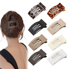 8 PCS French Flat Hair Clips for Women Girls,Matte Lay Flat Claw Clips, Large
