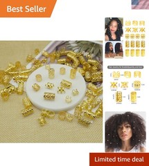 Versatile 100 PCS Gold Braid Rings – Perfect for All Hair Types & Occasions