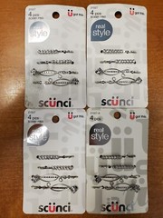 4 Packs of 4: Scunci Real Style Rhinestone Elegant Bobby Pins (5270) R7P6b