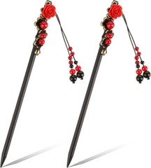 2 Pack Chinese Hair Sticks Chinese Hair Pins Hair Chopsticks Retro Wooden