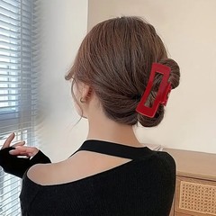 6PCS Large Soft Silicone Hair Clips Strong Hold Flat Jaw Clips for Women & Girls