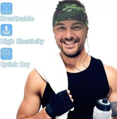 Sweat Headbands for Men,6 Pack Workout Sports Hairband for Gym, Ideal for Fitnes