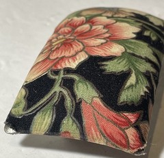 Vintage Hair Clip Barrette Fabric Floral & Metal 3.75 X 1.75”