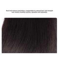 For FRENCH Style Bangs for Women 3D Realistic Hairpiece Natural Black Silk