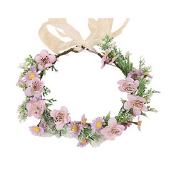 Bohemian Daisy Floral Headbands Fabric Plastic Grass Ribbon Hair Accessory For