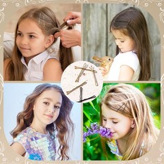 150 Pcs Bobby Pins Set,1.37 Inch Brown Blonde Black Small Bobby Pins Gold Min…