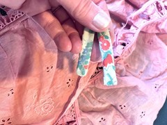 1930s Printed Cotton Sheer Fabric Hair Clips on Straight Alligator Clips