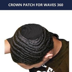 kep-Mve Crown Patch for Waves With Laydown 360 1 Ounce (Pack of 2), Black