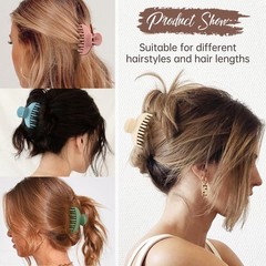 4 PCS 2.5 Inch Hair Claw Clips Double Row Teeth Matte Hair Jaw Clips Hair Bar…