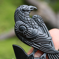 2PK U Shaped Viking Raven Metal Hair Prong Forks French Hair Styling Pins Black