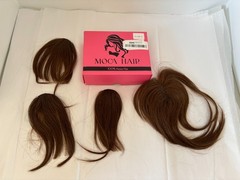 MOCA HAIR Clip In Bangs – 100% Human Hair – Medium Brown