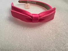 Violet & Brooks Paige Bow Faux Patent Leather Headband HOT PINK