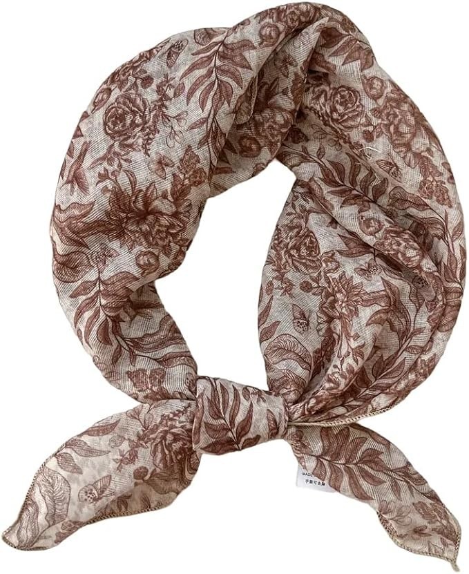 Retro Style #1 Brown Large Cotton Blend Hair Bandana Headband Head Wrap Neck