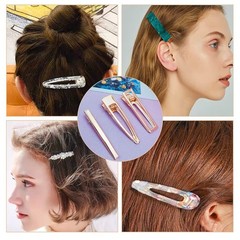 MOUGIGI 120 PCS Gold Metal Hair Clips-DIY Craft Accessories for Hair Decorations