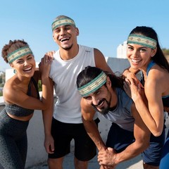 Native Indian Western Tribal Tie Headband, Breathable Sweatband, Non-slip Fab…