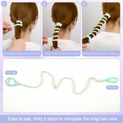 5 PCS Spiral Hair Ties, Rip Tie Ponytail Holder, Tangle-Free, Women, Girls