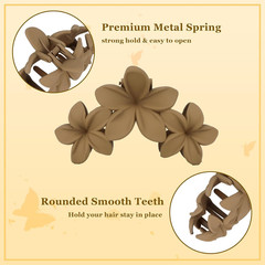 Large Matte Claw Hair Clips for Women – 4.5 Inch Non-Slip Strong Hold Clips for