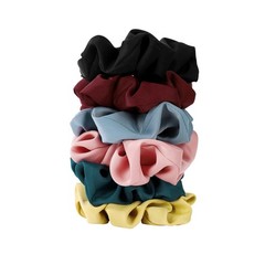 Satin Silk Scrunchies 6 PCS Elastic Hair Bands Ponytail Holder Scrunchy