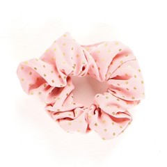 Nollia 3 Polka Dot Scrunchies, With Gold Polka Dots, Ponytail Holders