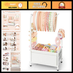 Versatile Hair Accessories Organizer Stand for Scrunchies, Ties, Bows & Clips –