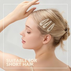Teenitor Snap Clips, 48pcs Snap Hair Clips Hair Barrettes and 100pcs Clear Ha…