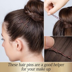 100PCS 2.4Inch Bobby Pins Brown, Pain-Free Bobby Pins for All Hair Types Brown