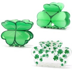 Vovii 3Pcs Shamrock Hair Claw Clips for Women St. Patrick’s Day Green