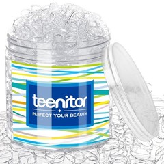 Teenitor Clear Elastic Hair Bands, 2000pcs Mini Hair Rubber Bands, Soft Hair