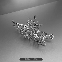Punk Metal Hair Claw Clip for Thick Liquid Irregular Pattern Barrettes Hair