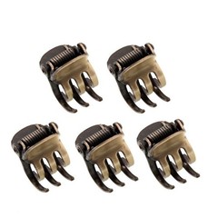 5Pcs Mini Metal Hair Claw Clips, 1 Count (Pack of 5), Multicolor