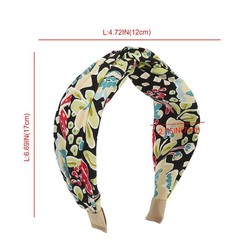 4 Pack Floral Printed Wide Cross Knot Headbands for Women – Fashion Hair Accesso