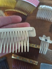 Vintage Hair Side Combs Set Of 25 Some Metal Plastic As Is – Some Broken