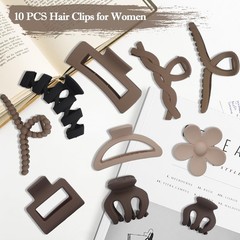 10PCS Non-Slip Pink Hair Clips Jaw 1 Count (Pack of 10), Multicolor4