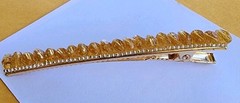 Hairitage 3″ Goldtone Orange Stone Bead Alligator Hair Clip Accessorie Barrette