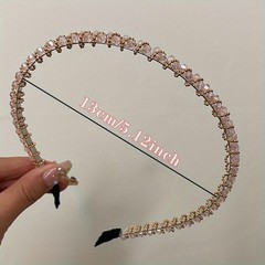 5Pcs Sparkly Rhinestone Headband Set Hair Hoops Daily Hair Accessories Gift