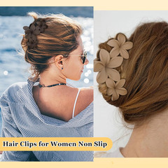 Large Matte Claw Hair Clips for Women – 4.5 Inch Non-Slip Strong Hold Clips for