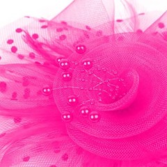 Fascinators for Women Tea Party Headband 1 Count (Pack of 1) Fushia Pink