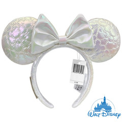Rare Icon Quilted Iridescent Disney* Resort Loungefly Minnie Ears Bow Headband